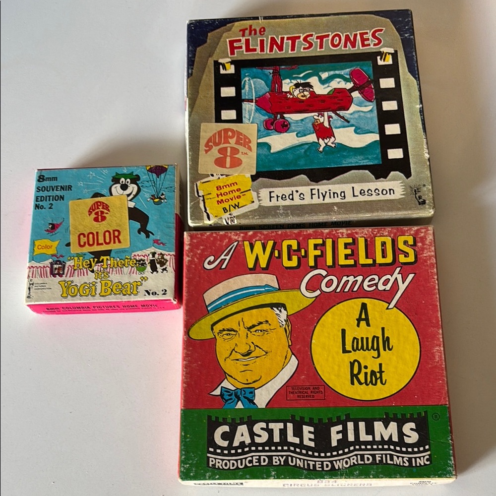 Vintage Cartoon Film Reels Super 8